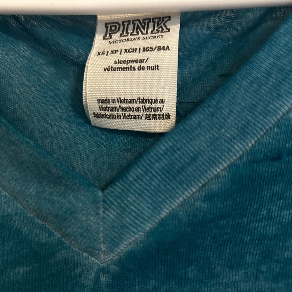 Victoria's Secret PINK Teal Sleepwear Top